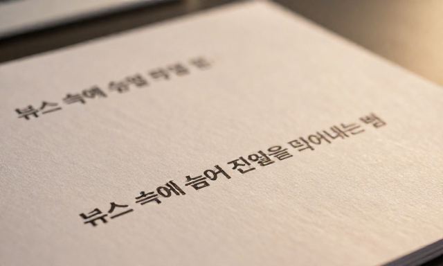 뉴스 관련 이미지 - 뉴스 속에 숨겨진 진실을 읽어내는 법: 18년 차 기자가 전하는 정보 선별의 기술